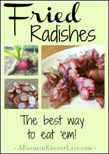 The Best Way to Eat Radishes? Fry Them! - A Farmish Kind of Life