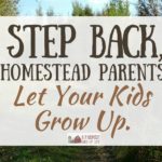 Step Back, Homestead Parents. Let Your Kids Grow Up