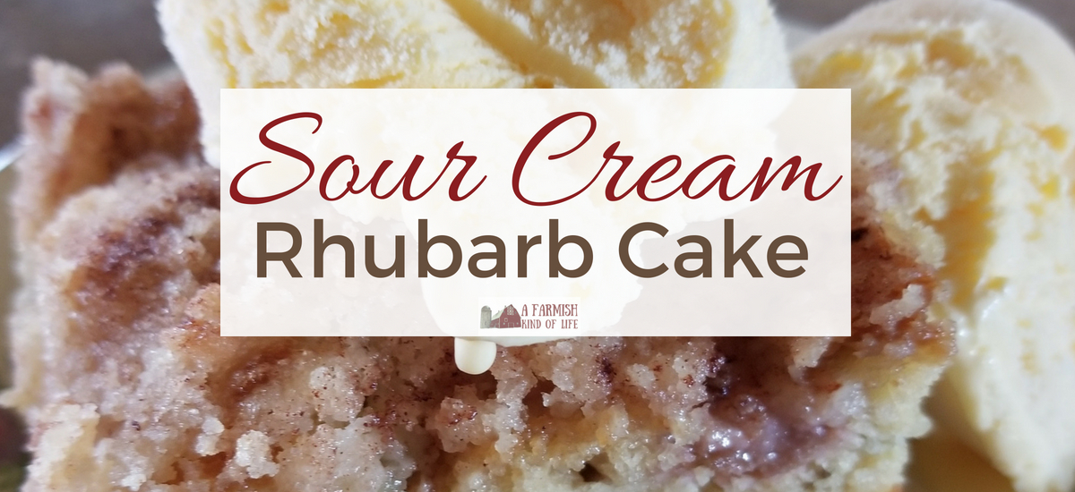 Sour Cream Rhubarb Cake