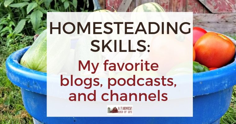 Learn homesteading skills: my favorite blogs, podcasts, and channels