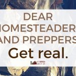 Dear homesteaders and preppers: get real