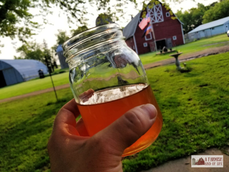 Enjoying the simple life with a jar of homemade mead!