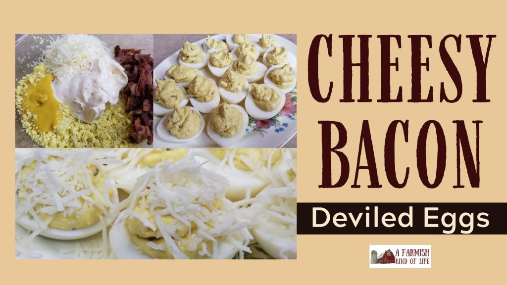 Cheesy Bacon Deviled Eggs A Farmish Kind of Life