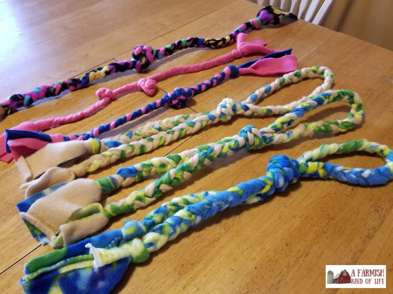 Let me share with you today how I make a homemade DIY dog toy using something I've got a lot of, and maybe you do, too: scrap fabric.