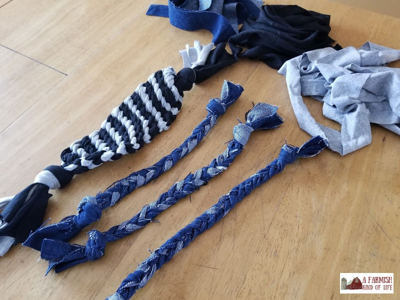 Let me share with you today how I make a homemade DIY dog toy using something I've got a lot of, and maybe you do, too: scrap fabric.