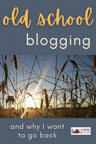 Thoughts about old school blogging - the way things used to be before social media came into the picture to make things bigger, but not necessarily better. 