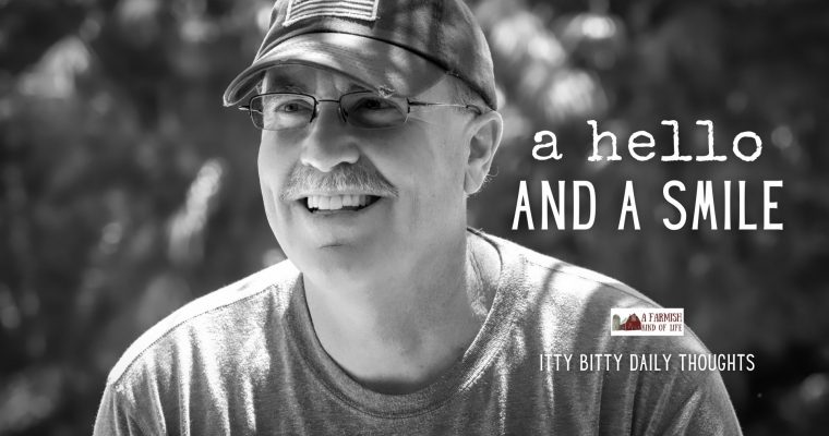 a hello and a smile (itty bitty thoughts)