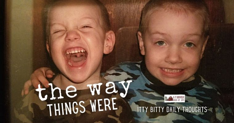 the way things were (itty bitty thoughts)