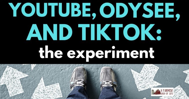 148: YouTube, Odysee, and Tiktok – The 4 week experiment